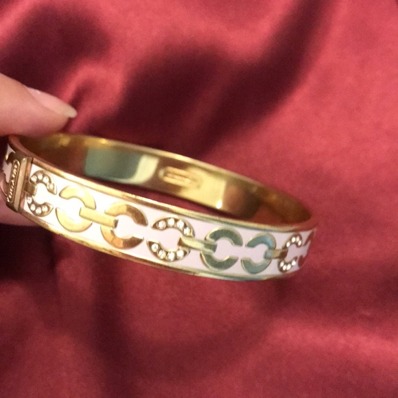 Coach Blush & Gold Bangle Bracelet - Picture 2 of 2